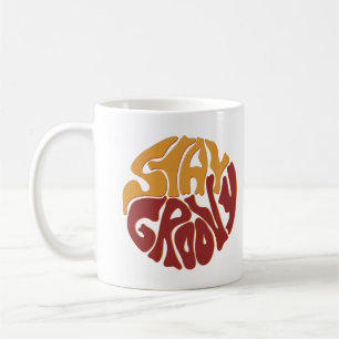 Stanna Groovy med Stänk i Röd och Gult Kaffemugg