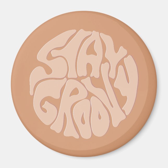 Stanna Groovy Retro Beige Magnet (Framsidan)