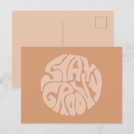 Stanna Groovy Retro Beige Vykort