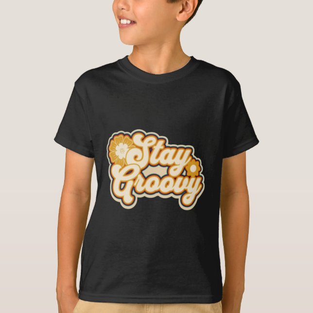Stanna Groovy Sticker T Shirt (Framsida)