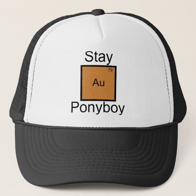 Stanna Guld Ponyboy Element Puns Keps (Framsida)
