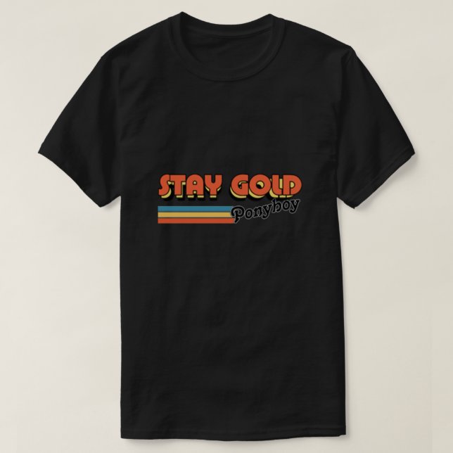 Stanna Guld Ponyboy Retro Movie Classic T-Shirt.pn T Shirt (Design framsida)