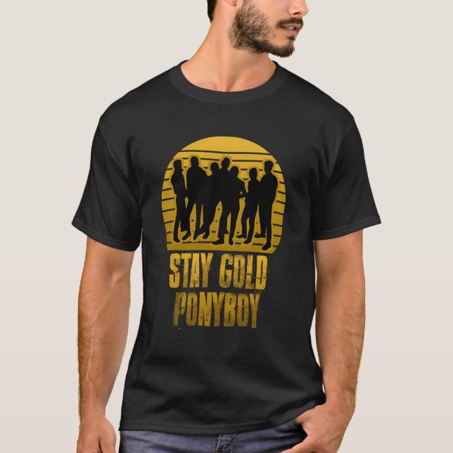 Stanna Guld Ponyboys Vintage T Shirt (Framsida)