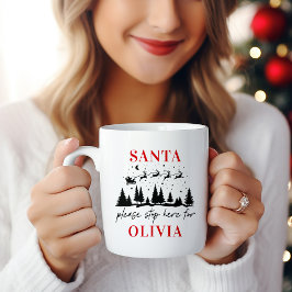 Stanna här för julen kaffemugg