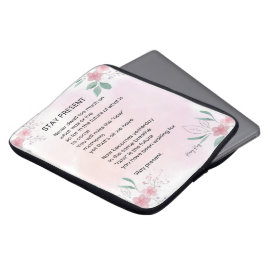 Stanna här - Motiverande uppmjukande Dikt Laptop Fodral
