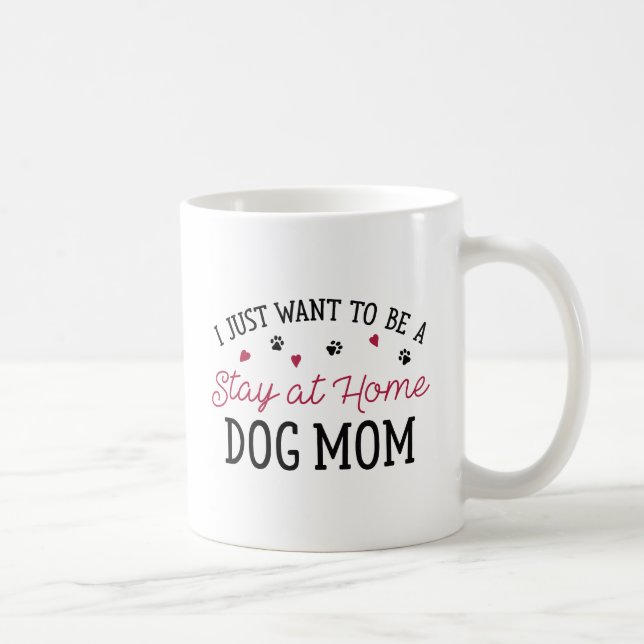 Stanna hemma Hund Mamma Kaffemugg (Höger)