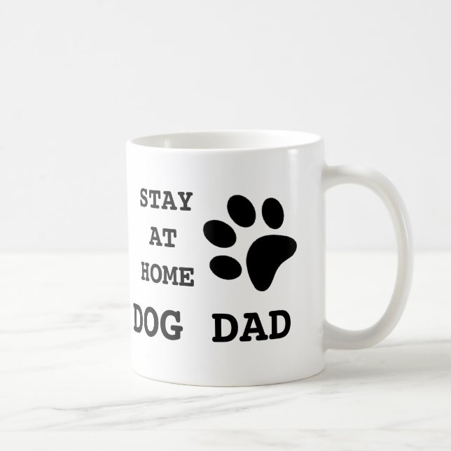 Stanna hemma Hund Pappa Kaffemugg (Höger)