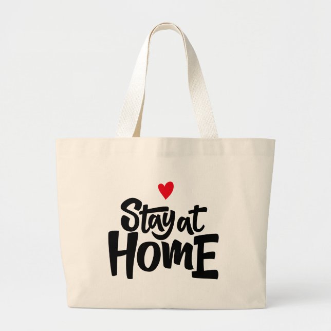 Stanna hemma jumbo tygkasse (Framsidan)