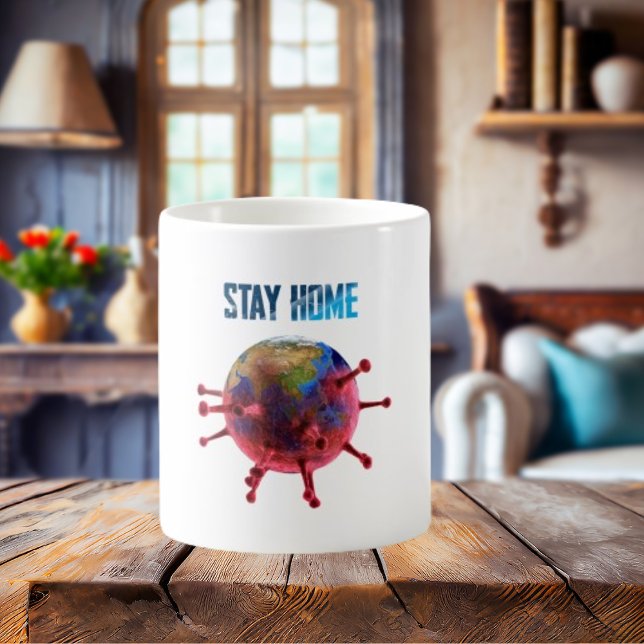Stanna hemma-kaffe Mugg (Skapare uppladdad)