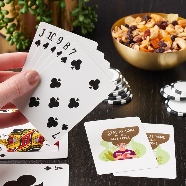 Stanna Hemma Läs Fler Böcker Bokälskare Casinokort (Skapare uppladdad)