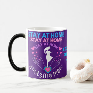Stanna hemma Mamma Mor Lila Modern Classic Magisk Mugg