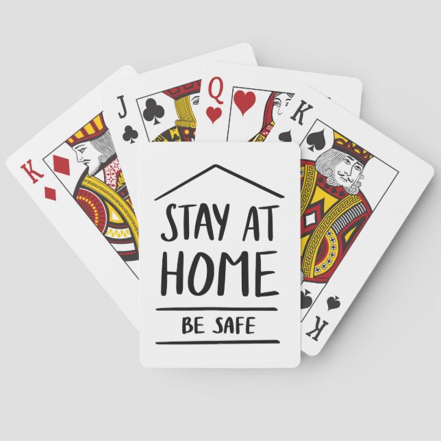 Stanna hemma och var Säkrare Casinokort (Baksidan)