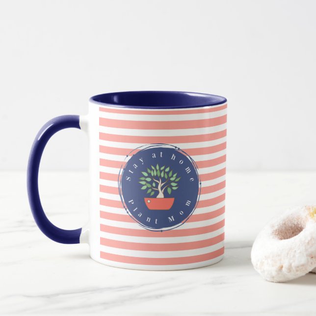 Stanna hemma på Mamma Bonsai Träd Mugg (Med munk)
