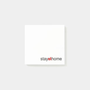 Stanna hemma post-it block