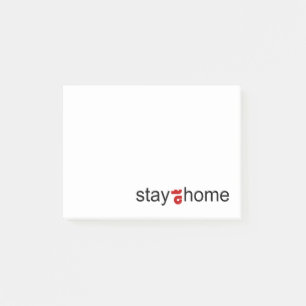 Stanna hemma post-it block