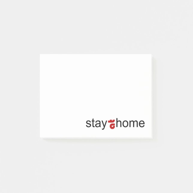 Stanna hemma post-it block (Framsida)