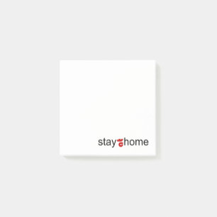 Stanna hemma post-it block