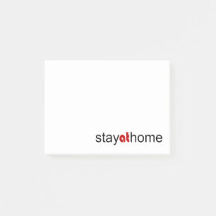 Stanna hemma post-it block