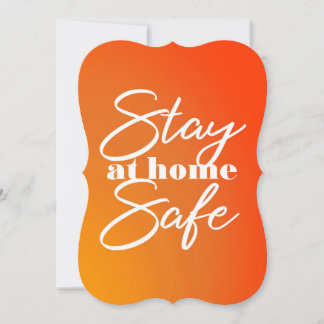 Stanna hemma Säkert Tack Kort