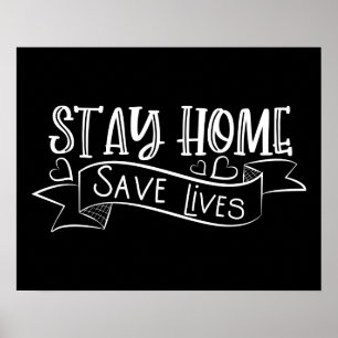 Stanna hemma Spara Liv Poster