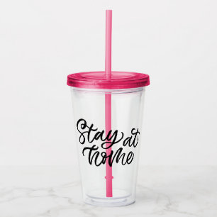 Stanna hemma Teckensnitt för Finare Take Away Mugg