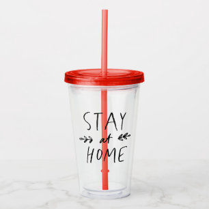 Stanna hemma Teckensnitt för Hand plockade Take Away Mugg