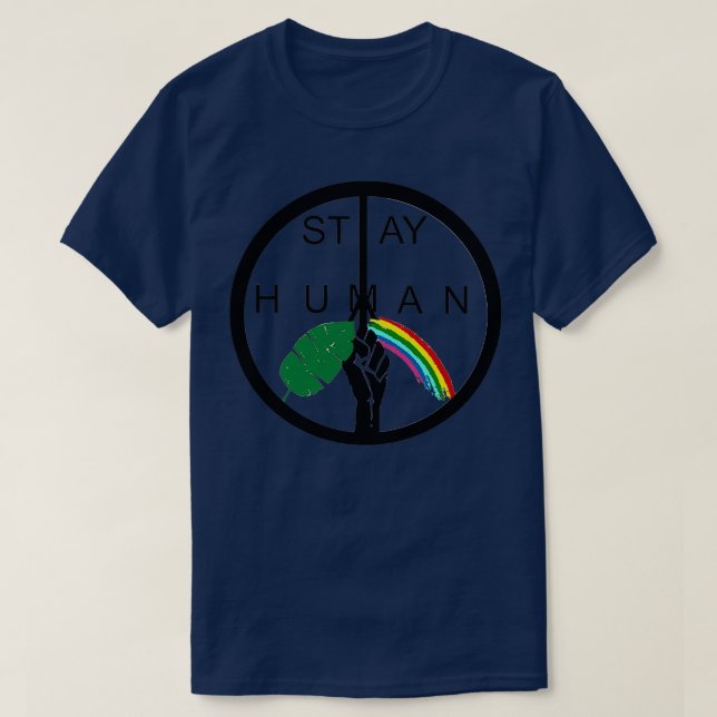 Stanna hos människan t shirt (Design framsida)