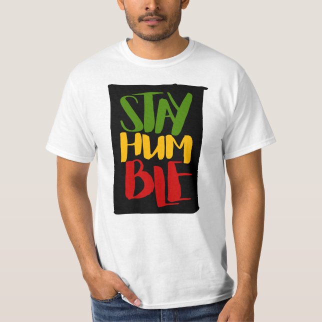 Stanna Humble Rasta Färg Reggae T-Shirt (Framsida)
