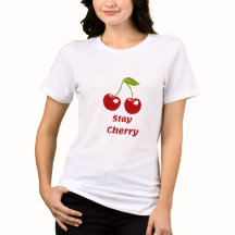 Stanna i Cherry! Cute Cherry Graphic T-Shirt for W