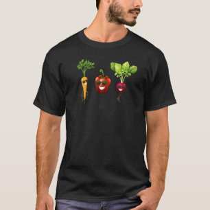 Stanna i Crispy Veggie funny Vegetable i solglasög T Shirt