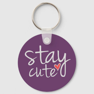 Stanna i Cute Keychain, Grått Nyckelring