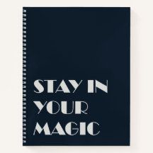 Stanna i din magi minimalistiska anteckningsbok