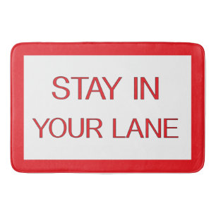 Stanna i ditt Lane Funny Traffic Road Sign Badrumsmatta