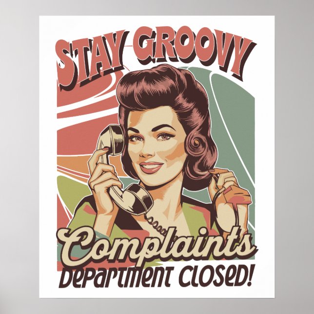 Stanna i Groovy - klagomålsavdelningen stängd! Poster (Framsidan)