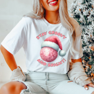 Stanna i Groovy och Bright jul Shirt T