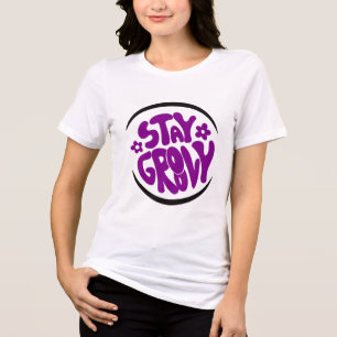Stanna i Groovy - Retro Vibes-grafik T Shirt