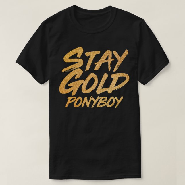 Stanna i Guld Ponyboy T Shirt (Design framsida)