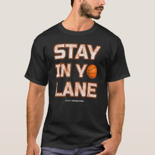 Stanna i Lane Basketball B Boll Player-träningen T Shirt