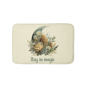 Stanna i Magic Winter Måne Design Badrumsmatta