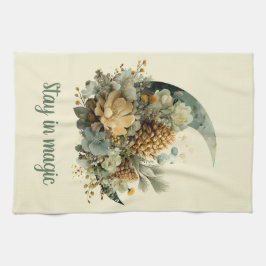 Stanna i Magic Winter Måne Design Kökshandduk