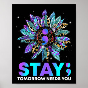 Stanna; i morgon behöver du självmordsförebyggande poster