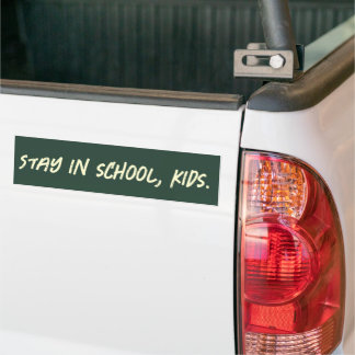 Stanna i skolan, ungar. (kan anpassas) bildekal