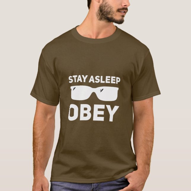 Stanna i sovande fetma t shirt (Framsida)