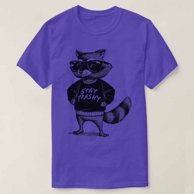 Stanna i Trashy Raccoon T Shirt (Design framsida)