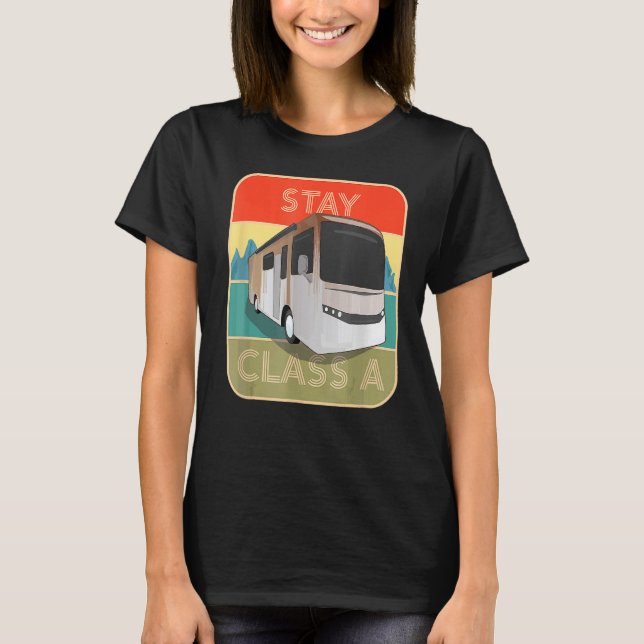 Stanna klass A RV-motorbuss T Shirt (Framsida)