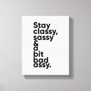 Stanna klassi kassy och bitvis assy inspirerande canvastryck