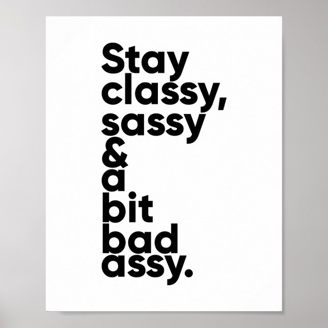 Stanna klassi kassy och bitvis assy | inspirerande poster (Framsidan)