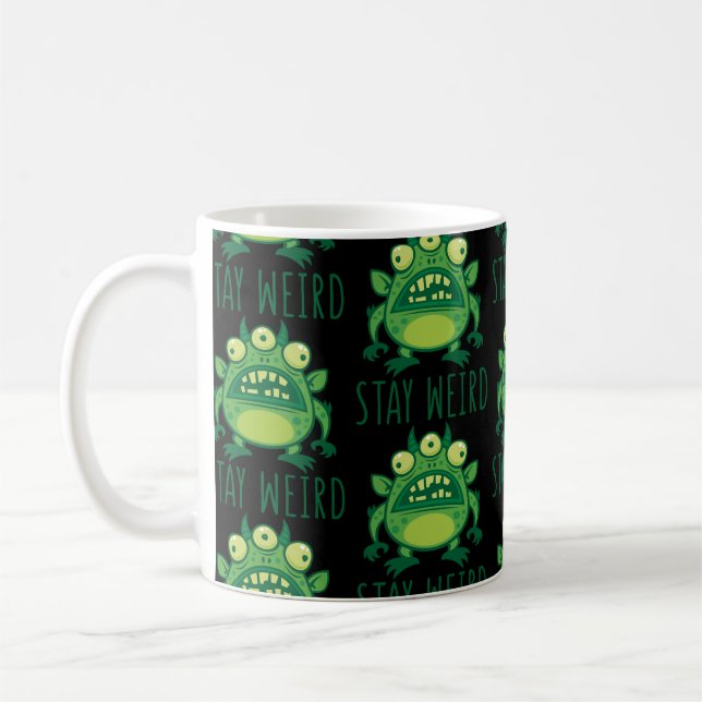 Stanna Konstig Alien Monster Kaffemugg (Vänster)