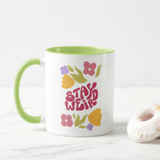 Stanna Konstig Blommigt Mugg