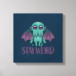 Stanna Konstig Cute Cthulhu Monster Canvastryck